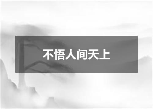 不悟人间天上