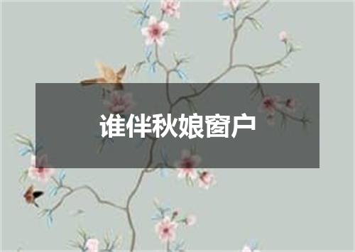 谁伴秋娘窗户