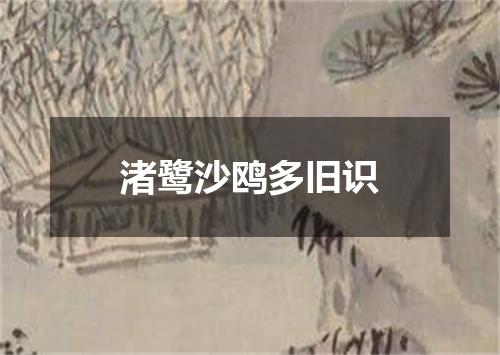 渚鹭沙鸥多旧识