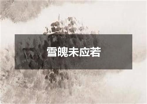 雪魄未应若