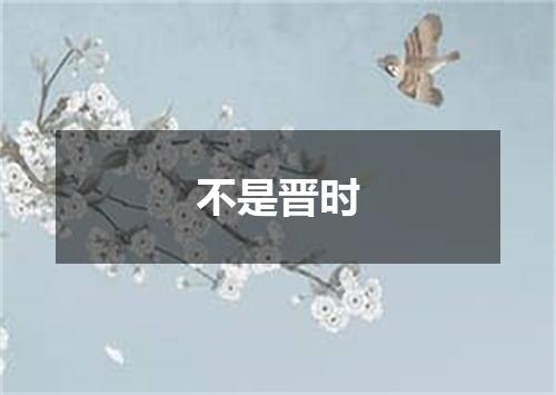 不是晋时
