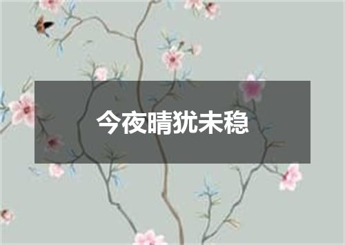 今夜晴犹未稳
