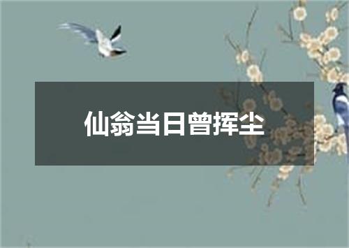 仙翁当日曾挥尘