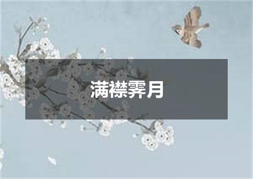 满襟霁月
