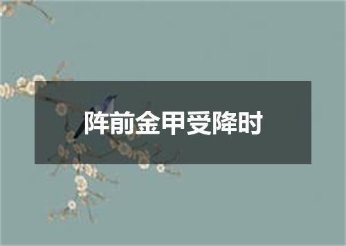 阵前金甲受降时