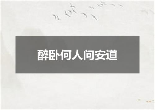 醉卧何人问安道
