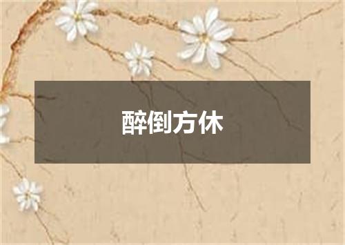 醉倒方休