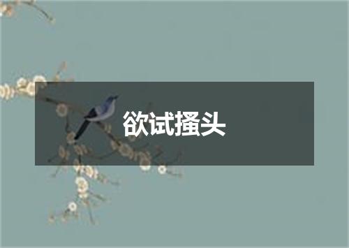 欲试搔头