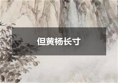 但黄杨长寸