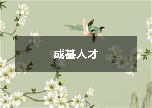 成甚人才