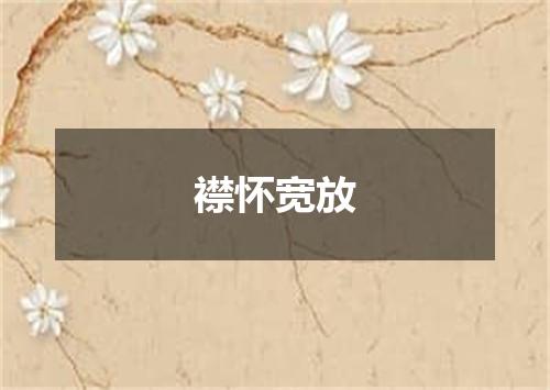 襟怀宽放