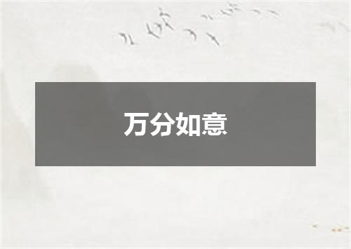 万分如意
