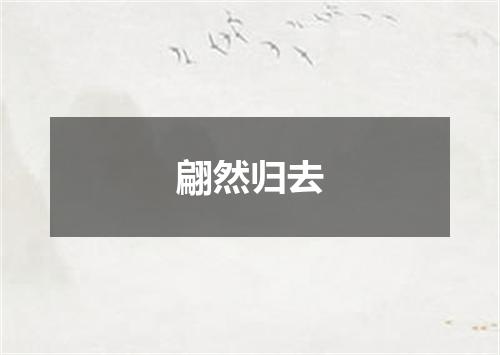 翩然归去