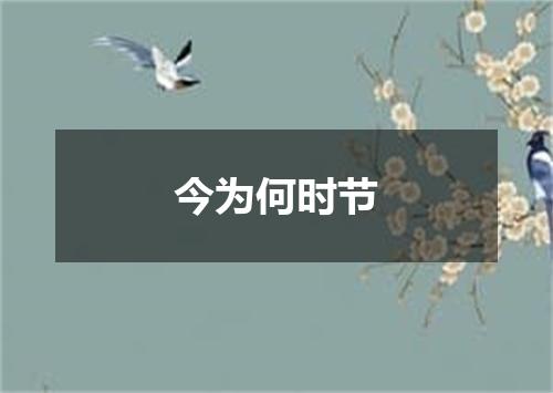 今为何时节