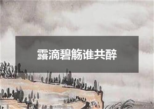 露滴碧觞谁共醉