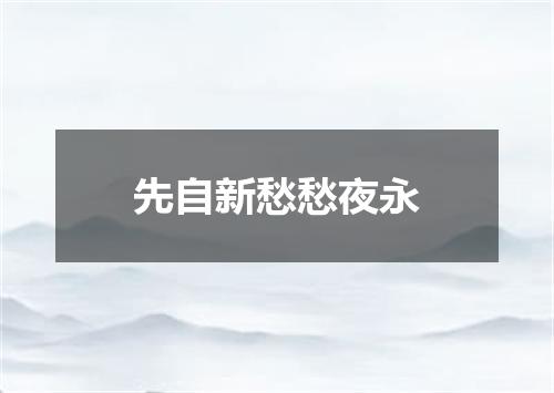 先自新愁愁夜永