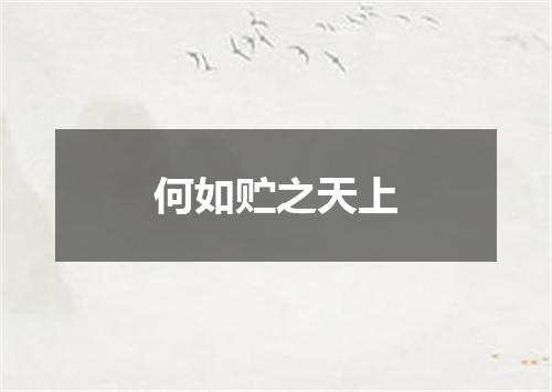 何如贮之天上