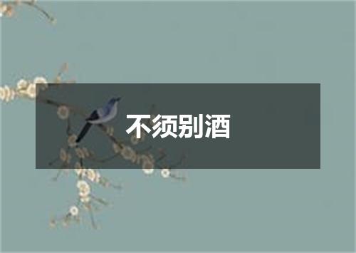 不须别酒