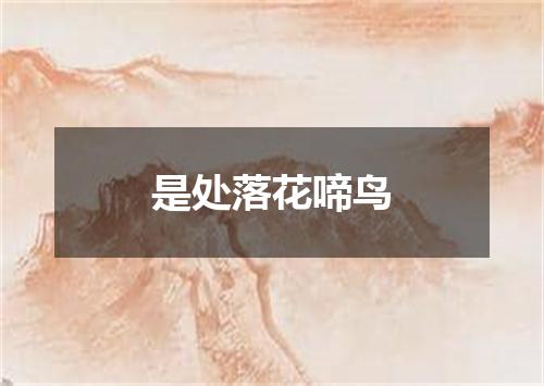 是处落花啼鸟