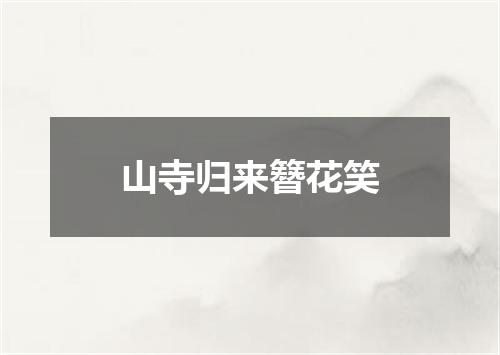 山寺归来簪花笑