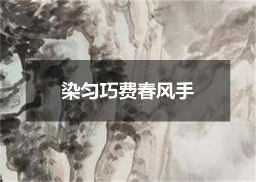 染匀巧费春风手