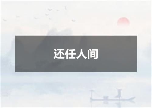 还任人间