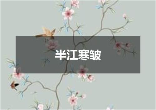 半江寒皱