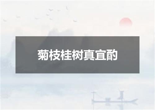菊枝桂树真宜酌