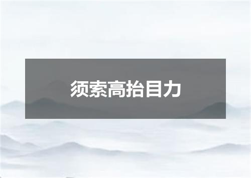 须索高抬目力