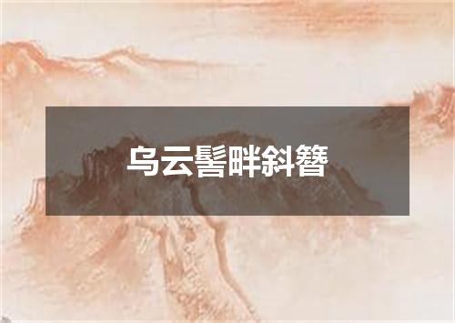 乌云髻畔斜簪