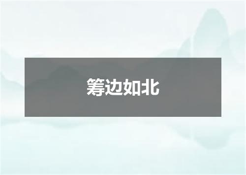 筹边如北