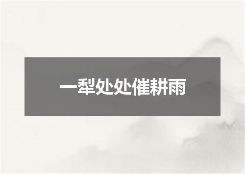 一犁处处催耕雨