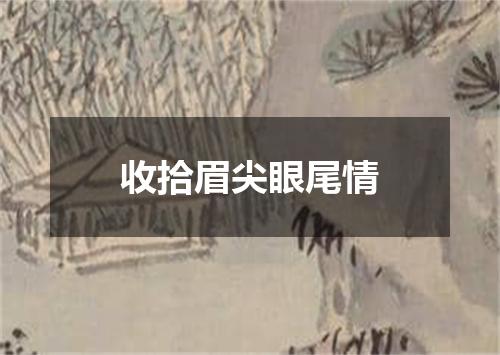 收拾眉尖眼尾情