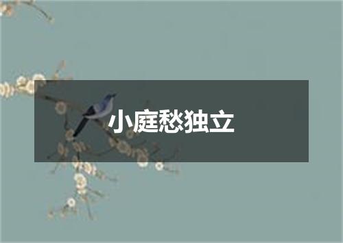 小庭愁独立
