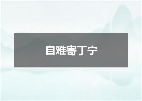 自难寄丁宁