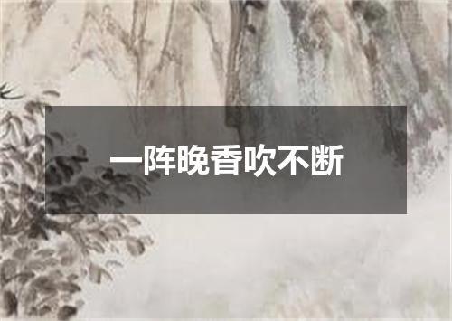 一阵晚香吹不断