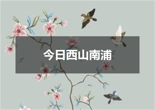 今日西山南浦