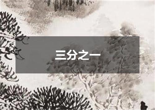 三分之一
