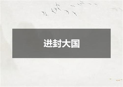 进封大国
