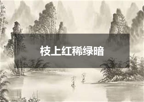 枝上红稀绿暗