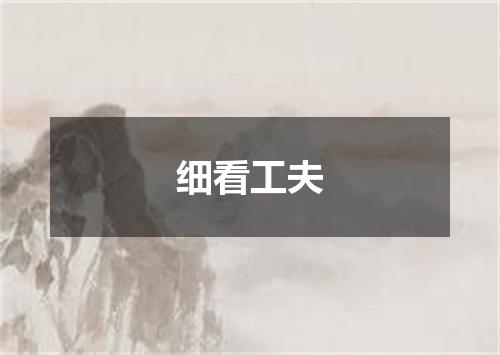 细看工夫