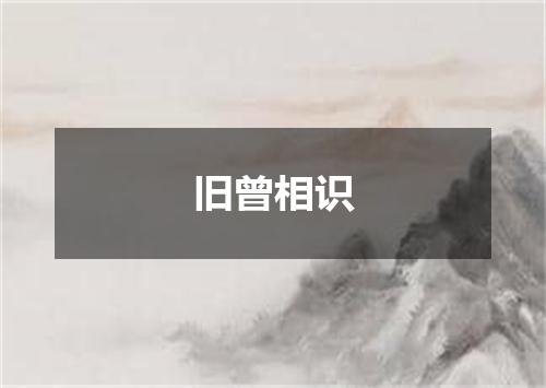 旧曾相识