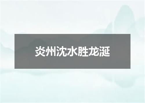 炎州沈水胜龙涎