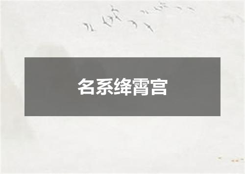 名系绛霄宫