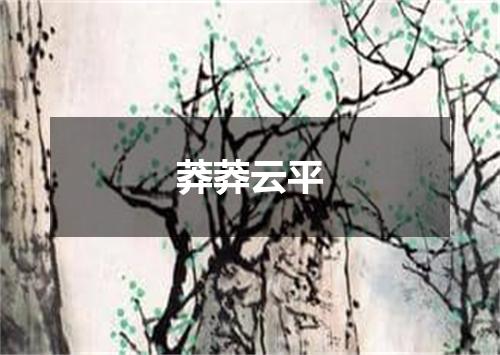 莽莽云平