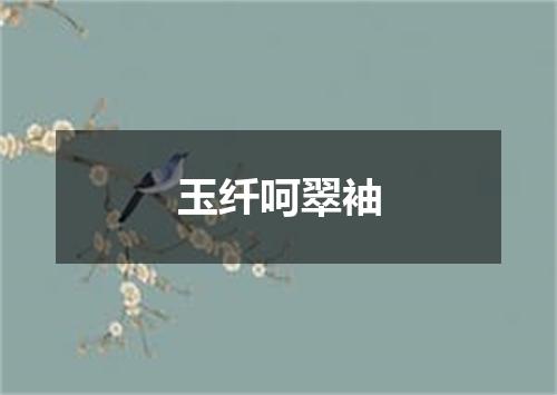 玉纤呵翠袖