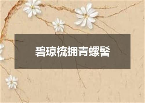碧琼梳拥青螺髻