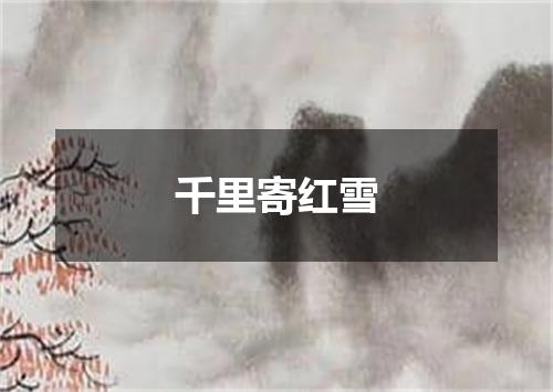 千里寄红雪