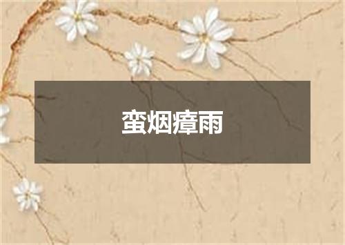 蛮烟瘴雨
