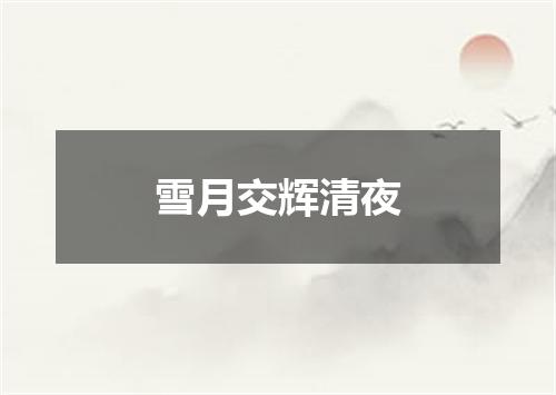 雪月交辉清夜